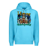 Ocean Blue Christmas church and snow   ı love my church family Premium Hoodie - AdoDesignShop