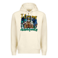 Sandshell Christmas church and snow   ı love my church family Premium Hoodie - AdoDesignShop