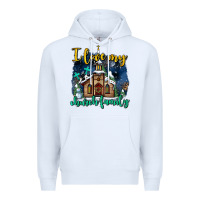 White Christmas church and snow   ı love my church family Premium Hoodie - AdoDesignShop