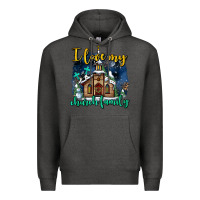 Charcoal Heather Christmas church and snow   ı love my church family Premium Hoodie - AdoDesignShop