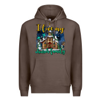 Coffee Christmas church and snow   ı love my church family Premium Hoodie - AdoDesignShop
