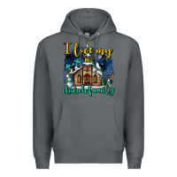 Rock Christmas church and snow   ı love my church family Premium Hoodie - AdoDesignShop