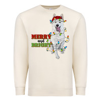 Sandshell merry and bright white shepherd Premium Sweatshirt - RanaPortraitStore