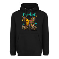 Black created with a purpose ephesians 2 10 Heavyweight Hoodie - RanaPortraitStore
