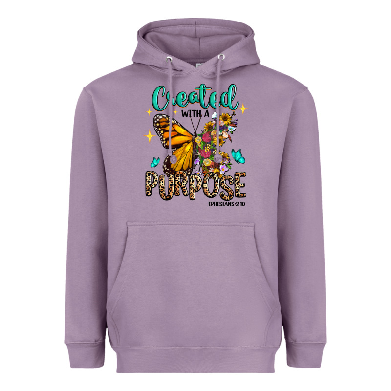 Created With A Purpose Ephesians 2 10 Heavyweight Hoodie by RanaPortraitStore | Teevron