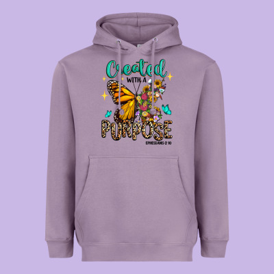 Heavyweight Hoodie created with a purpose ephesians 2 10