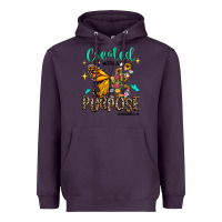 Plum created with a purpose ephesians 2 10 Heavyweight Hoodie - RanaPortraitStore