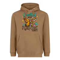 Toasted Coconut created with a purpose ephesians 2 10 Heavyweight Hoodie - RanaPortraitStore