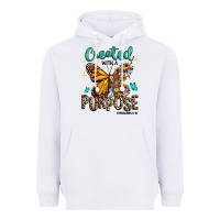 White created with a purpose ephesians 2 10 Heavyweight Hoodie - RanaPortraitStore