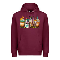 Burgundy heifers coffee cups Premium Hoodie - Jasminsmagicworld