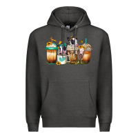 Charcoal Heather heifers coffee cups Premium Hoodie - Jasminsmagicworld