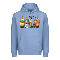 Colony Blue heifers coffee cups Premium Hoodie - Jasminsmagicworld