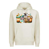 Oatmeal Heather heifers coffee cups Premium Hoodie - Jasminsmagicworld