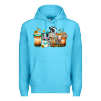 Ocean Blue heifers coffee cups Premium Hoodie - Jasminsmagicworld