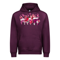 Mauve Wine cancer ribbon with teeth Urban Hoodie - AdoDesignShop
