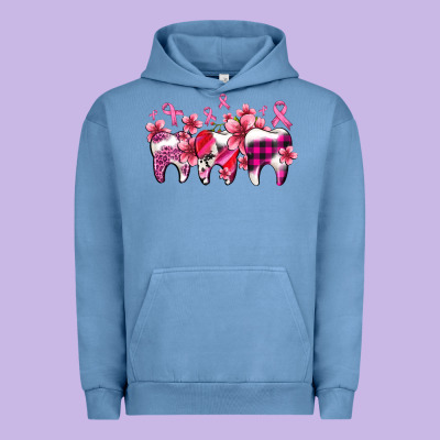Cancer Ribbon With Teeth Urban Hoodie Designed By Adodesignshop