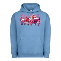Pigment Pebble Blue cancer ribbon with teeth Urban Hoodie - AdoDesignShop