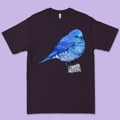 Mountain Bluebird Premium Tee Designed By Lillyallendesigns