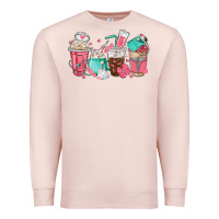 Pale Pink nurse coffee cups Premium Sweatshirt - texasbilliewilder