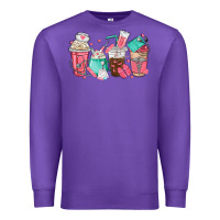 Purple nurse coffee cups Premium Sweatshirt - texasbilliewilder