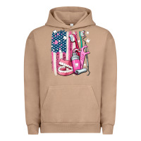 Pigment Burro American flag and dental elements with teeth Urban Hoodie - AdoDesignShop