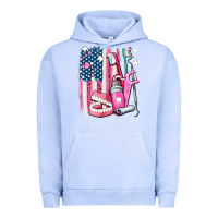 Pigment Grape Ice American flag and dental elements with teeth Urban Hoodie - AdoDesignShop