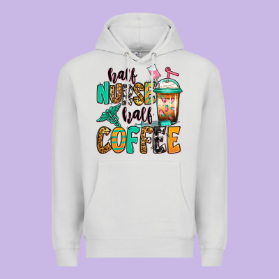 Half Nurse Half Coffee Premium Hoodie Designed By Jasminsmagicworld