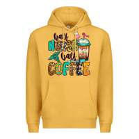 Mustard half nurse half coffee Premium Hoodie - Jasminsmagicworld