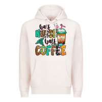 Pale Pink half nurse half coffee Premium Hoodie - Jasminsmagicworld