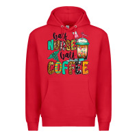 Red half nurse half coffee Premium Hoodie - Jasminsmagicworld