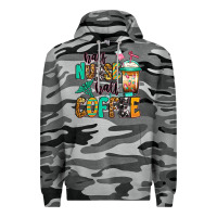 Slate Camo half nurse half coffee Premium Hoodie - Jasminsmagicworld
