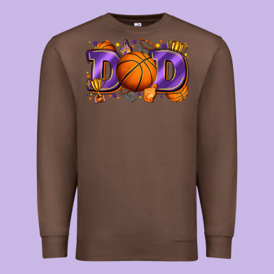 Dad Basketball Premium Sweatshirt Designed By Zillion Design Studio