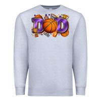 Heather Grey dad basketball Premium Sweatshirt - Zillion Design Studio
