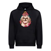 Black shih tzu teardrop earrings Urban Hoodie - Artiststas