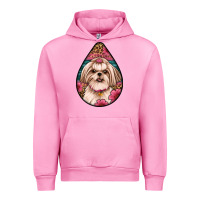Fuchsia Pink shih tzu teardrop earrings Urban Hoodie - Artiststas