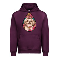 Mauve Wine shih tzu teardrop earrings Urban Hoodie - Artiststas