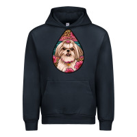 Navy shih tzu teardrop earrings Urban Hoodie - Artiststas