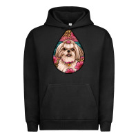 Pigment Black shih tzu teardrop earrings Urban Hoodie - Artiststas