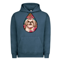 Pigment Midnight Navy shih tzu teardrop earrings Urban Hoodie - Artiststas