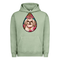Pigment Oil Green shih tzu teardrop earrings Urban Hoodie - Artiststas