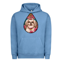 Pigment Pebble Blue shih tzu teardrop earrings Urban Hoodie - Artiststas