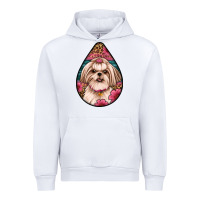 White shih tzu teardrop earrings Urban Hoodie - Artiststas