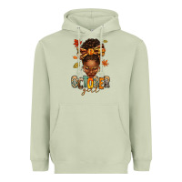 Matcha october girl afro woman fall Heavyweight Hoodie - texasbilliewilder