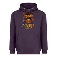 Plum october girl afro woman fall Heavyweight Hoodie - texasbilliewilder