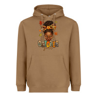Toasted Coconut october girl afro woman fall Heavyweight Hoodie - texasbilliewilder
