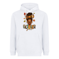 White october girl afro woman fall Heavyweight Hoodie - texasbilliewilder