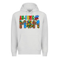 Dove Grey ausome autism mom Premium Hoodie - AdoDesignShop