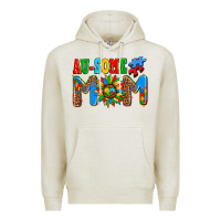 Oatmeal Heather ausome autism mom Premium Hoodie - AdoDesignShop