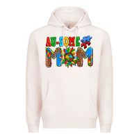 Pale Pink ausome autism mom Premium Hoodie - AdoDesignShop