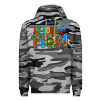 Slate Camo ausome autism mom Premium Hoodie - AdoDesignShop